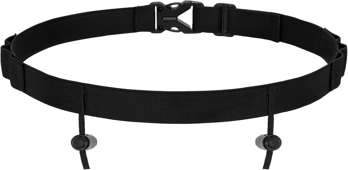 Jasgood Triathlon Startnummernband Verstellbar Laufgürtel Mit Nummernhalter 6 Gel-Halter Running Belt Laufgurt Bauchtasche Gürteltasche Für Joggen Marathon Radfahren,Black,80Cm