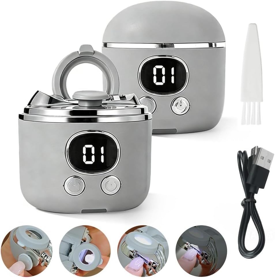 3 in 1 Elektrischer Nagelknipser,Nagelschere Elektrisch,Elektrischer Nagelschleifer,Nageltrimmer,Electric Nail Clipper,Automatischer Nagelschneider Und Schleifend Aufbewahrung