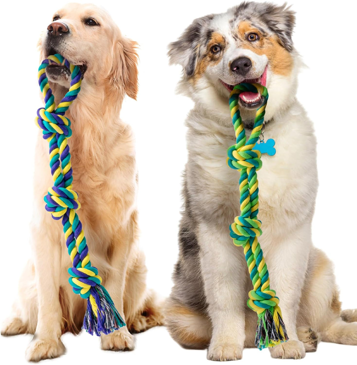 SHARLOVY Puppy Rope Toy, Dog Rope Toy for Small Dogs, Puppy Tething Toys, Cotton Interactive Tug of War Dog Toy for Puppy Langeweile, Dog Chew Toys for Aggressive Chewers Small Breed