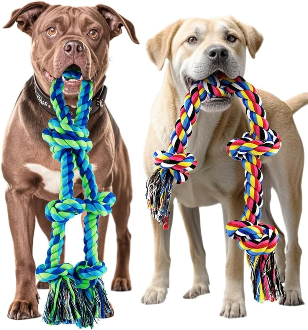SHARLOVY Puppy Rope Toy, Dog Rope Toy for Small Dogs, Puppy Tething Toys, Cotton Interactive Tug of War Dog Toy for Puppy Langeweile, Dog Chew Toys for Aggressive Chewers Small Breed