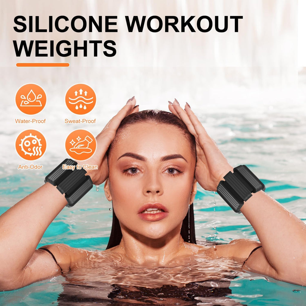 Knöchelgewichte Für Frauen Männer, Verstellbare Handgelenk Gewichte Set Von 2 (1Lb Je), Tragbare Beingewichte/Armgewichte, Handgelenk & Knöchelgewichte Armband Für Yoga, Pilates