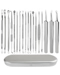 Komedonenquetscher & Mitesserentferner– Blackhead Remover Kit | Rostfreier Edelstahl Pinzette Für Akne, Inklusive Tragbarer Aufbewahrung (18-Teiliges)