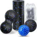 4 Stück Faszienball Set, Kleiner Faszienrolle, 7Cm Igelball Und Duoball Massageball Fazienrolle Für Wirbelsäule Rücken Nacken Fuß, Mittelhart Blackroll Für Faszientraining Durchführen