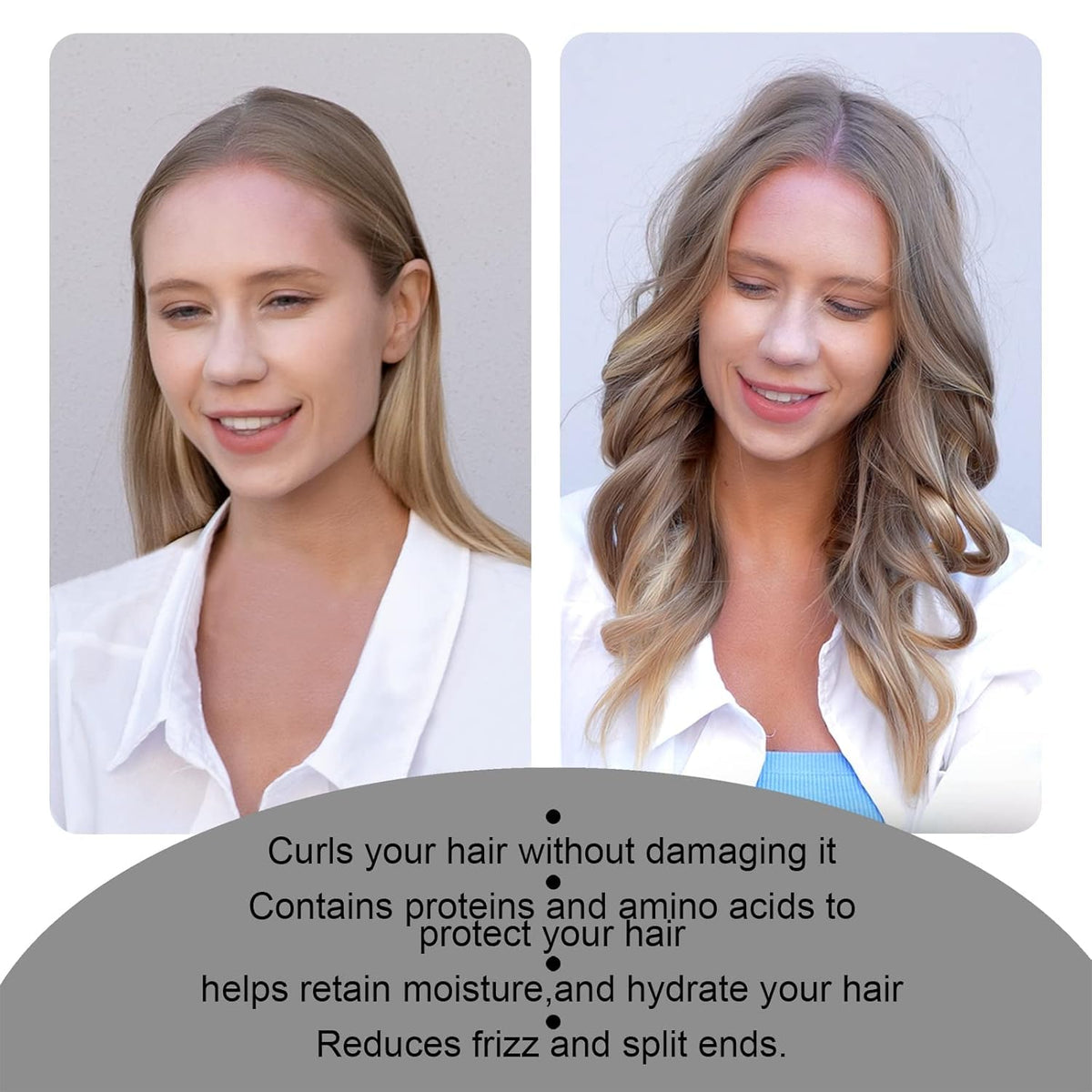 Lockenstab-Stirnband Ohne Hitze Für Damen, Lockenband Mit Haarspangen Und Haargummi, Locken Im Schlaf, Seidenband-Haarwickler, Rosa