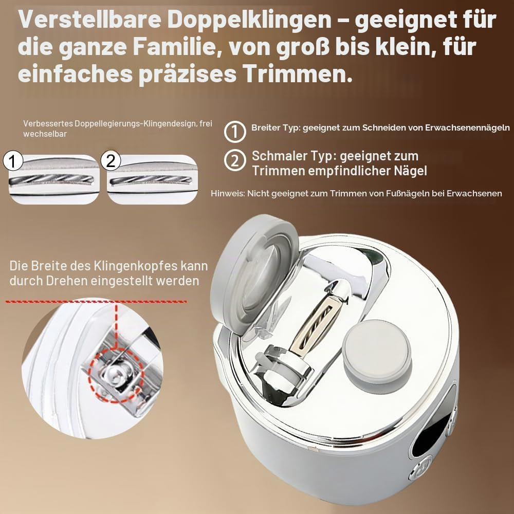 3 in 1 Elektrischer Nagelknipser,Nagelschere Elektrisch,Elektrischer Nagelschleifer,Nageltrimmer,Electric Nail Clipper,Automatischer Nagelschneider Und Schleifend Aufbewahrung