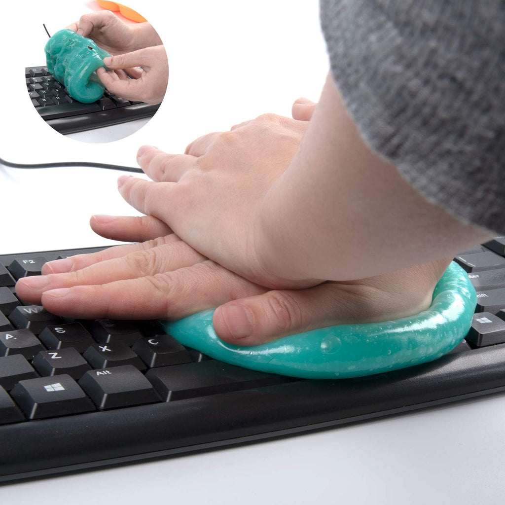 ASFSKY Tastatur Reiniger Gel, Reinigungsgel Für Auto Innenraum Reiniger | Reinigungsschleim Universeller Staubreiniger Für Auto, Computer, Drucker, Kameras (Grün)