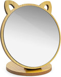 Kinder-Schminkspiegel Verstellbar Mit Sockel, Spiegel Fürs Kinderzimmer in Katzengestalt, Neigbarer Schmink- & Vanityspiegel Für Mädchenzimmer, Schreibtisch Oder Bad