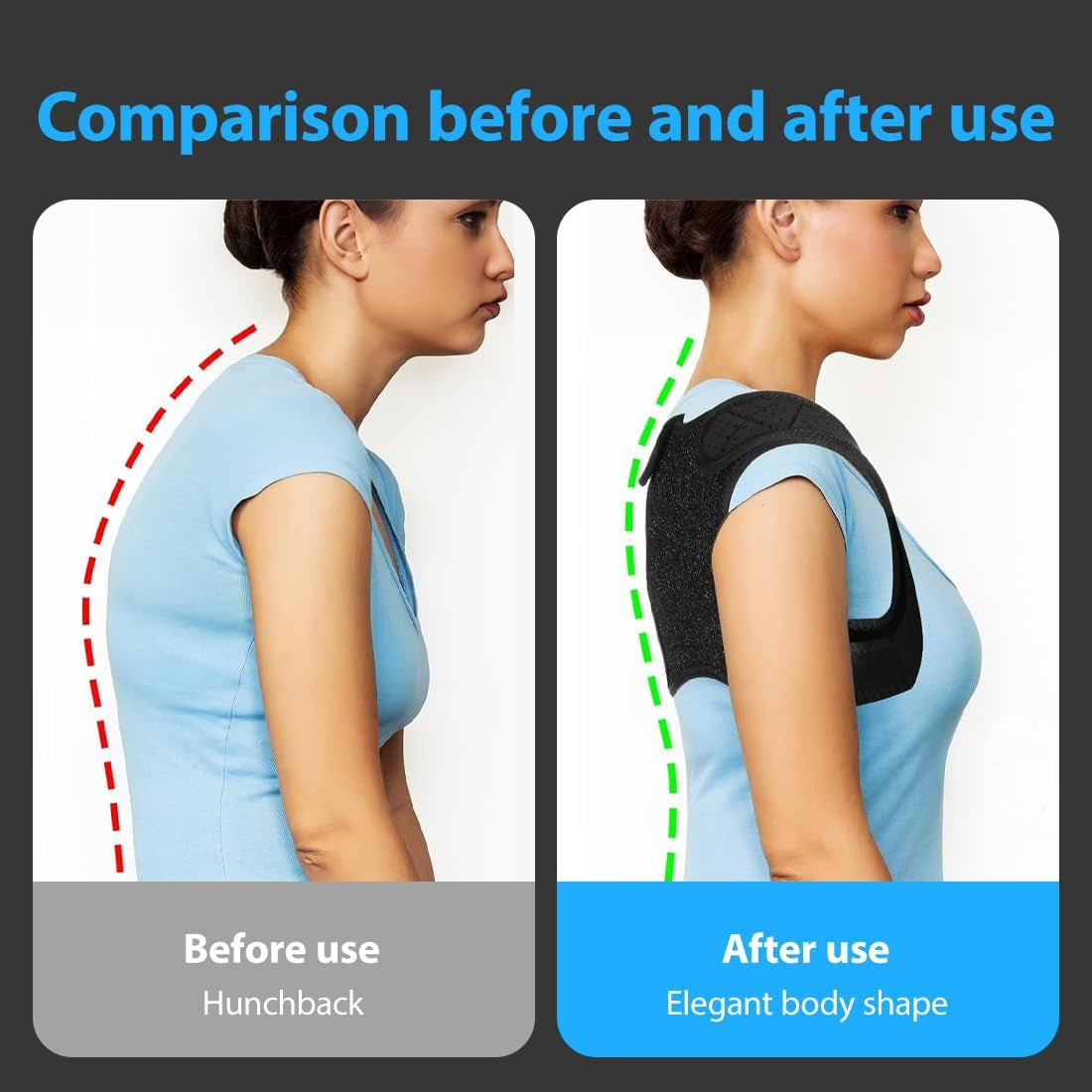 1 Stück Rückenstützgürtel, Rücken Geradehalter, Haltungskorrektur Rücken Damen, Haltungskorrektur Rücken Herren, Posture Corrector Men