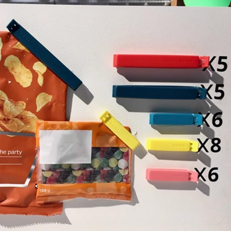 Bevara 103.391.71 Bag Clips Pack of 30 20 X 5 Cm and 10 X 10 Cm Mixed Colours