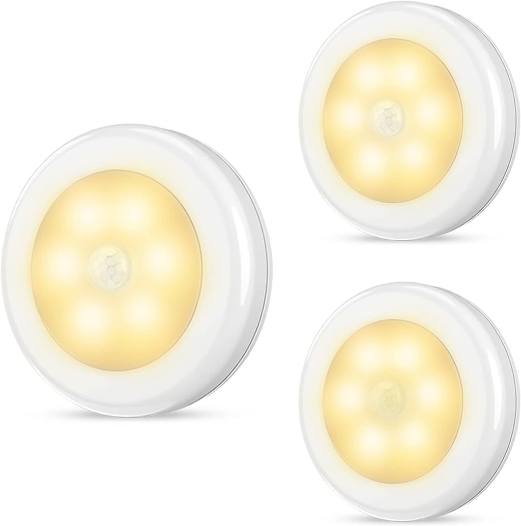 ORIA Bewegungsmelder Licht, LED Nachtlicht Mit Bewegungsmelder Schrankleuchten, Auto On/Off Licht, Batteriebetrieben Schrank Licht, Bewegungsmelder Innen Für Treppen Flur Wandschrank - Warmweiß | Auto On/Off Licht, Batteriebetrieben Schrank Licht, Bewegun