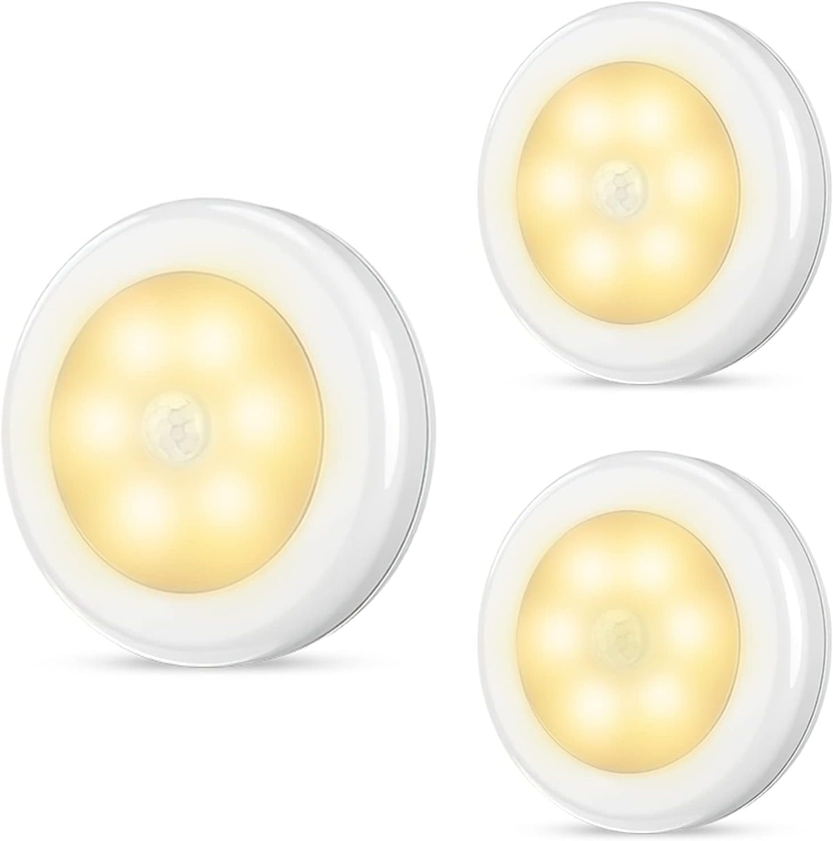 ORIA Bewegungsmelder Licht, LED Nachtlicht Mit Bewegungsmelder Schrankleuchten, Auto On/Off Licht, Batteriebetrieben Schrank Licht, Bewegungsmelder Innen Für Treppen Flur Wandschrank - Warmweiß | Auto On/Off Licht, Batteriebetrieben Schrank Licht, Bewegun