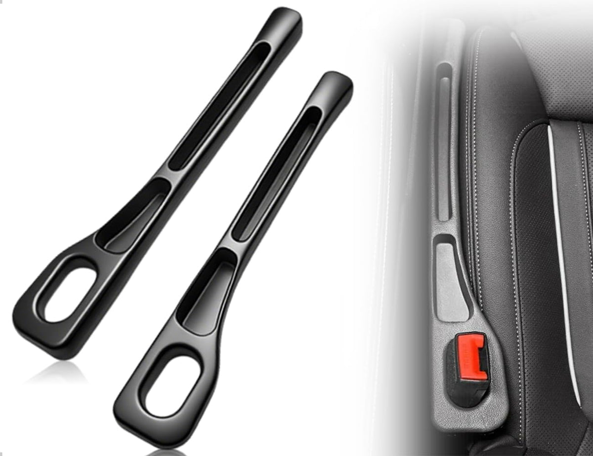 2 Stück Autositz Lückenfüller,Universal Lücken Aufbewahrungsbox Für Autositze,Car Seat Gap Filler,Innenraum Zubehör Für Pkw,Suv,Lkw(Schwarz)