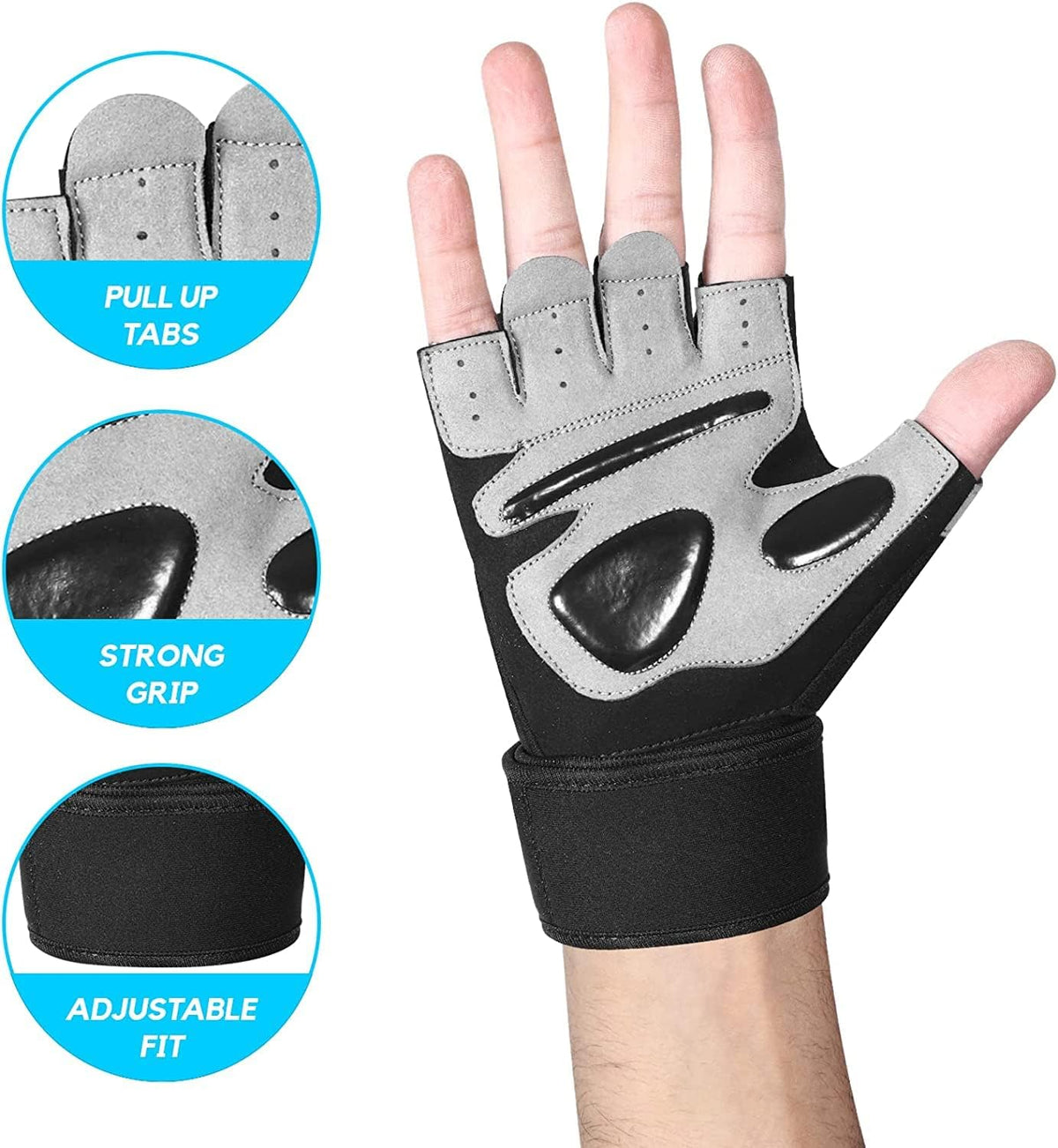 WFX Fitness Handschuhe,Trainingshandschuhe Für Damen Und Herren - Fitness Handschuhe Für Krafttraining,Bodybuilding,Kraftsport, Training Gym Workout Gloves