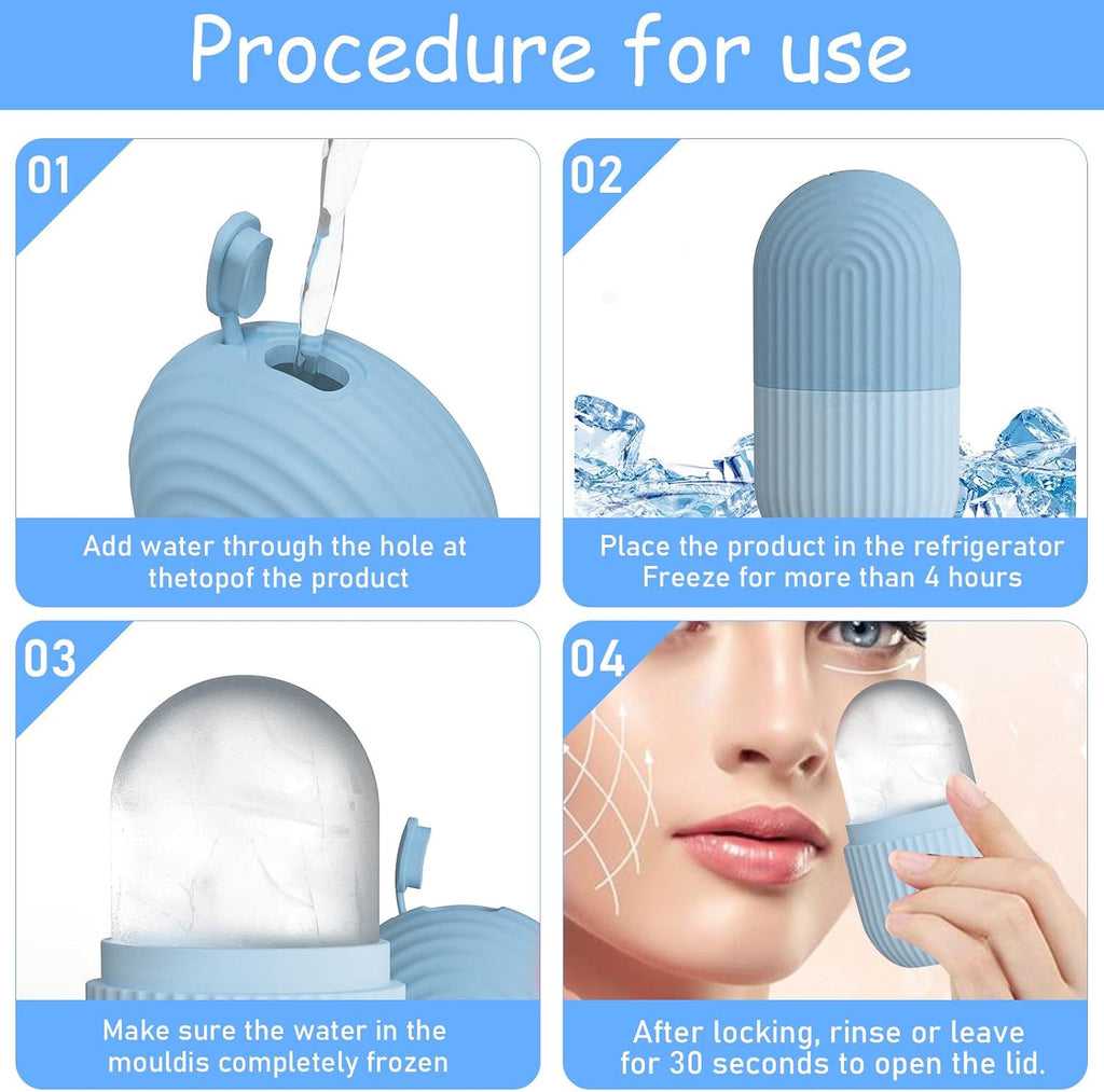 3Er-Pack Eisroller Gesicht,Face Ice Roller,Gesichtsmassage | Gesichtsentschwellung,Beauty Skincare Für Hautpflege,Kühlend Beruhigend,Essential Für Strahlende Haut