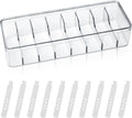 Kabel Aufbewahrungsboxen Organizer, Transparenter Kunststoff Kabel Organizer Box Mit 8 Fächern, Kabelmanagement Box Mit Deckel, Für Schreibtisch Büro Zuhause