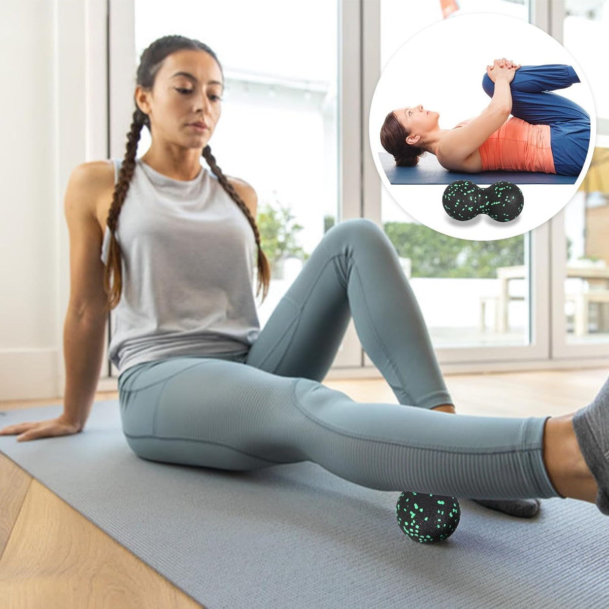 Faszien Set Zur Selbstmassage, Faszienrolle Set Mit Massageball, Faszien Duoball, Foam Roller & Kleine Foamroller, Massageball Faszien Ball, Für Faszientraining Durchführen, Schmerzen Lindern