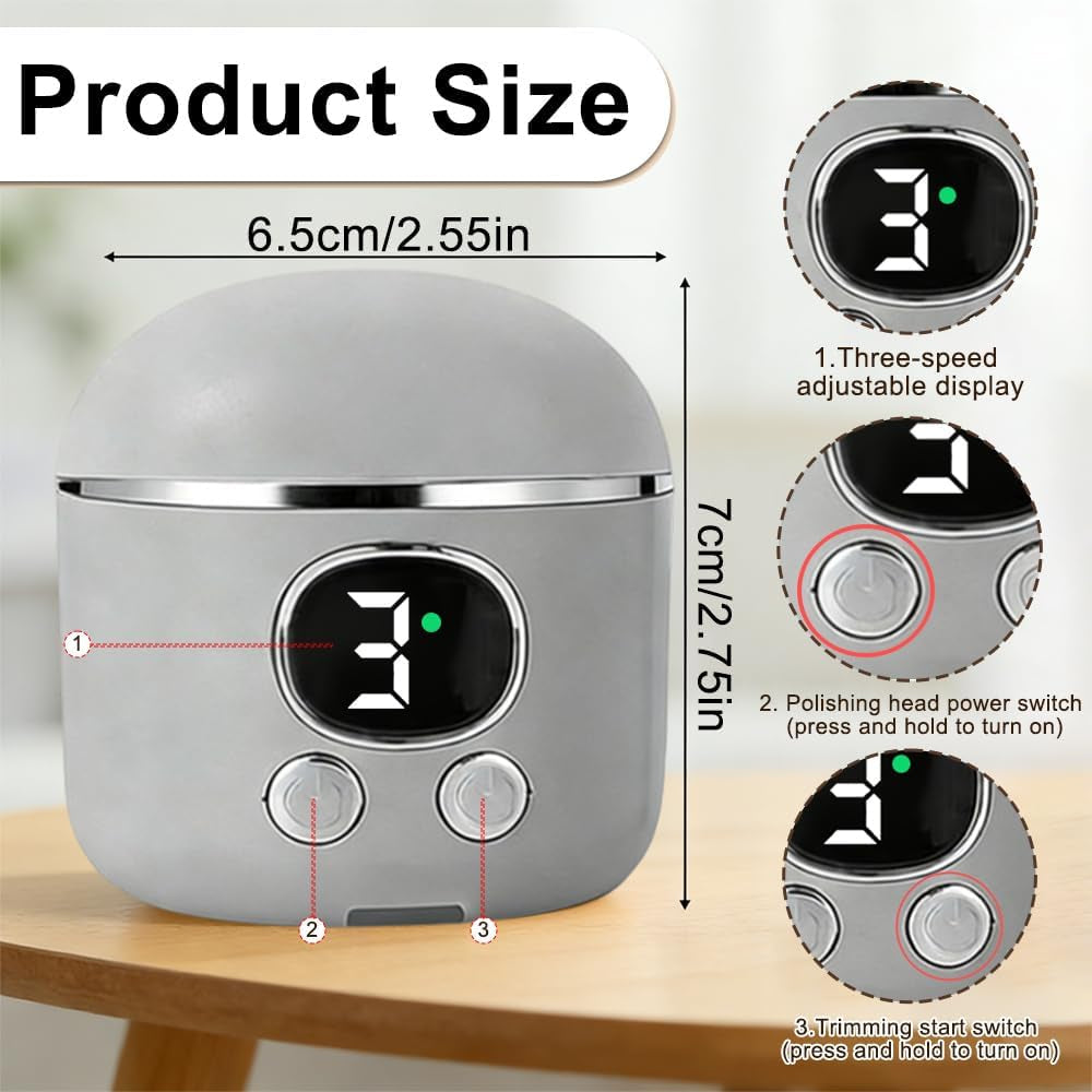 3 in 1 Elektrischer Nagelknipser,Nagelschere Elektrisch,Elektrischer Nagelschleifer,Nageltrimmer,Electric Nail Clipper,Automatischer Nagelschneider Und Schleifend Aufbewahrung