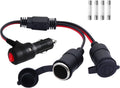 1 Bis 3 KFZ Auto Zigarettenanzünder Stecker Mit Schalter, 12V/24V 3 Wege Zigarettenanzünder Adapter Y Kabel,Dual-Zigarettenanzünder-Splitter Mit 15A Sicherung Für Reifenpumpe (1 to 3)