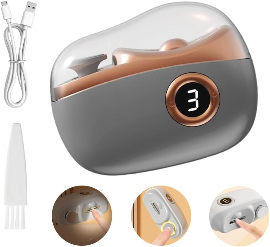 3 in 1 Elektrischer Nagelknipser,Nagelschere Elektrisch,Elektrischer Nagelschleifer,Nageltrimmer,Electric Nail Clipper,Automatischer Nagelschneider Und Schleifend Aufbewahrung