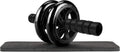Bauchroller Mit Matte, Abdominal Trainer Bauchtrainer Für Zuhause, Ab Roller Wheel Effektives Bauchmuskel Fitness Zubehör Trainingsgerät Für Männer Und Frauen