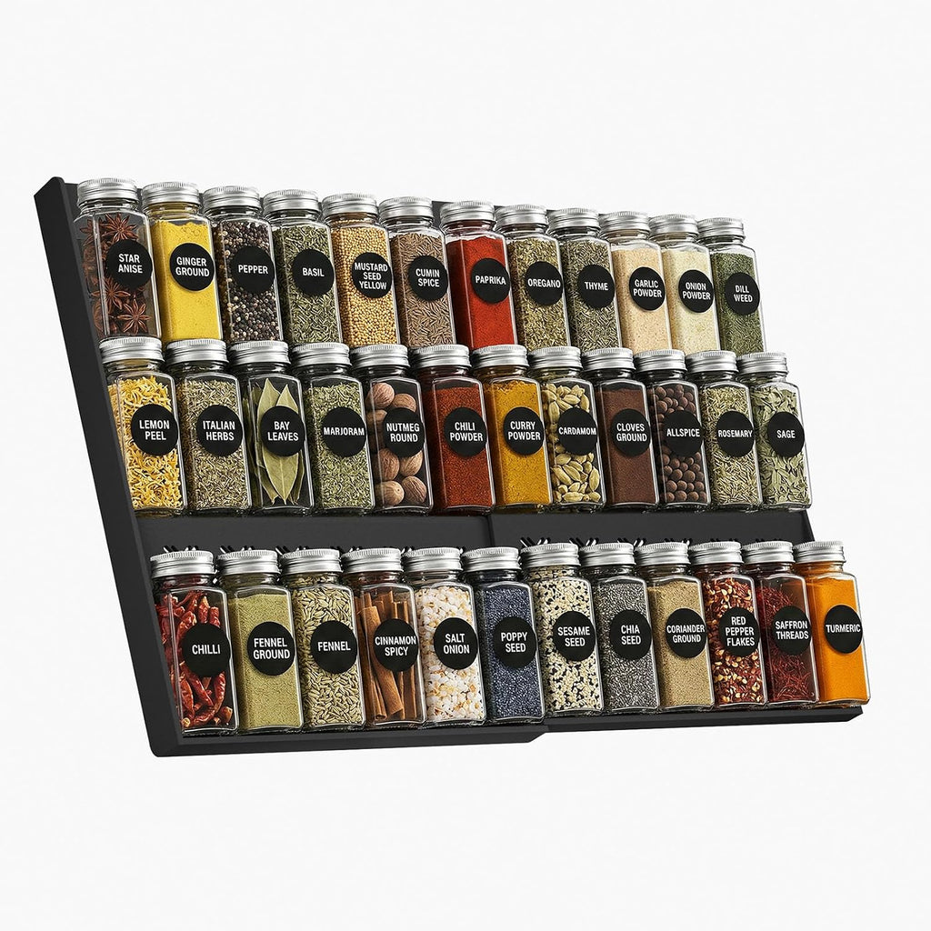 Priksia Gewürz Organizer Schublade, Gewürzregal Schublade, Küchen Organizer Schublade Für Gewürzgläser, Spice Rack Schublade Für Gewürze Aufbewahrung