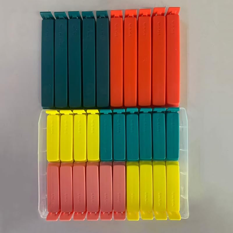 Bevara 103.391.71 Bag Clips Pack of 30 20 X 5 Cm and 10 X 10 Cm Mixed Colours