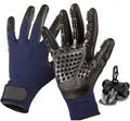Handschuh Enthaarungshandschuhe Für Hunde Katzen, Haustierpflege Fellwechselpflege Putzhandschuhe Pet Bürste Grooming Gloves Pet Massagege, EIN Paar, Blau