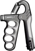 Verstellbarer Hand Grip Trainer Handgelenkverstärker Unterarm Krafttrainer 100Kg (Grau)