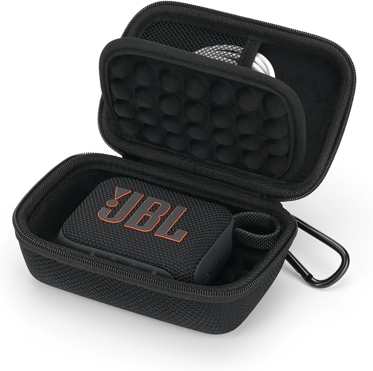 Tasche Case Für JBL GO 4/GO3/GO2 Portable Bluetooth Speaker, Hard Carry Travel Aufbewahrungstasche Etui Hülle (Black)