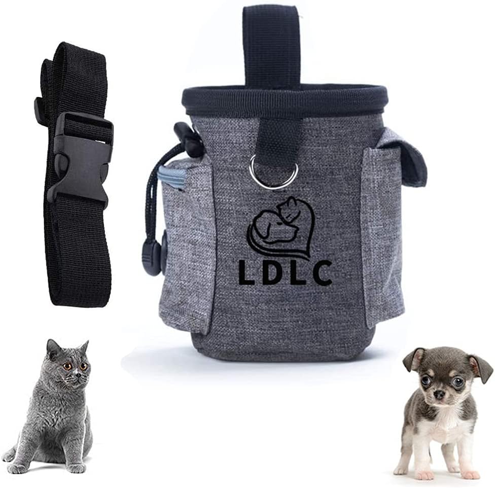 Pet Treat Training Pouch – Portable Dog Snack Bag with Waist Belt & Built-In Waste Bag Dispenser