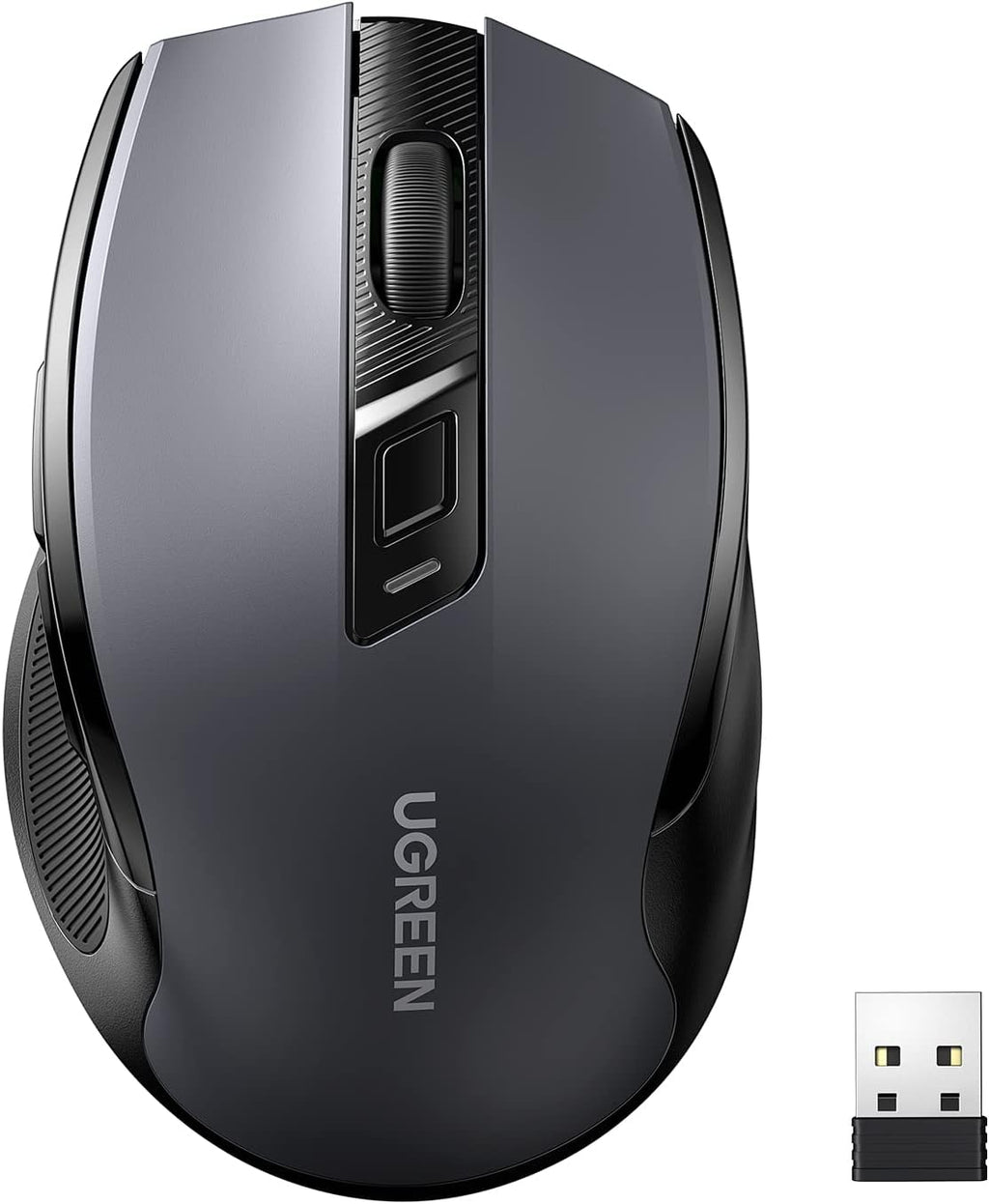 UGREEN Wireless Mouse 2.4G – 4000 DPI Silent Click, Ergonomic Design, 18-Month Battery Life (Black)