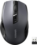UGREEN Wireless Mouse 2.4G – 4000 DPI Silent Click, Ergonomic Design, 18-Month Battery Life (Black)