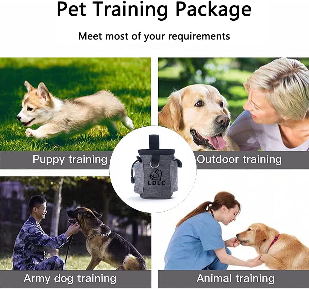 Pet Treat Training Pouch – Portable Dog Snack Bag with Waist Belt & Built-In Waste Bag Dispenser