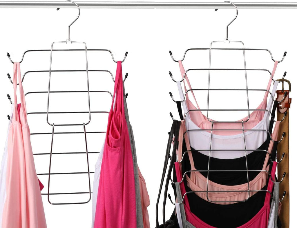 Folding Platzsparende Kleiderbügel Closet Organizer Edelstahl Kleiderbügel Kleiderschrank Aufbewahrungsschrank Für Tank Tops, Cami, BHS