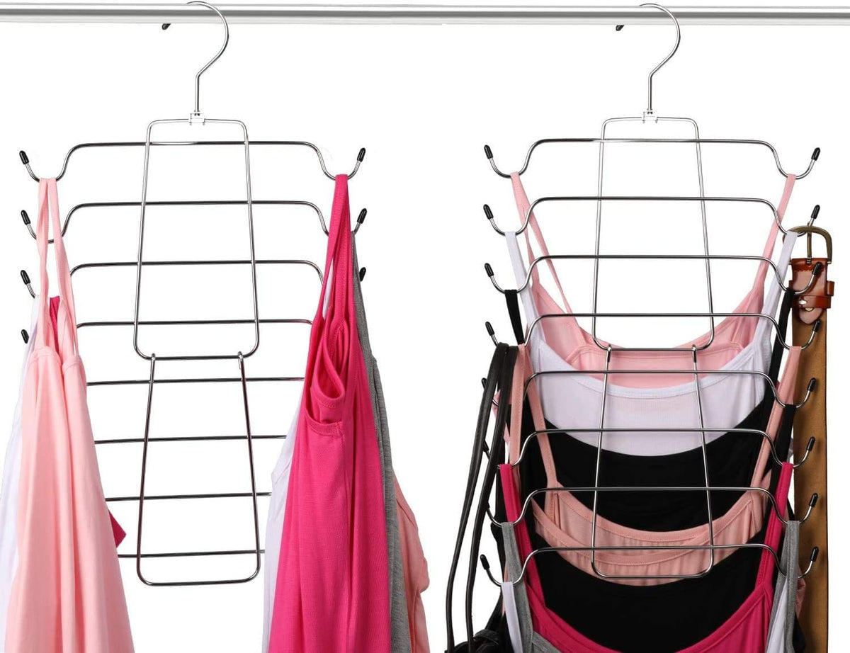 Folding Platzsparende Kleiderbügel Closet Organizer Edelstahl Kleiderbügel Kleiderschrank Aufbewahrungsschrank Für Tank Tops, Cami, BHS