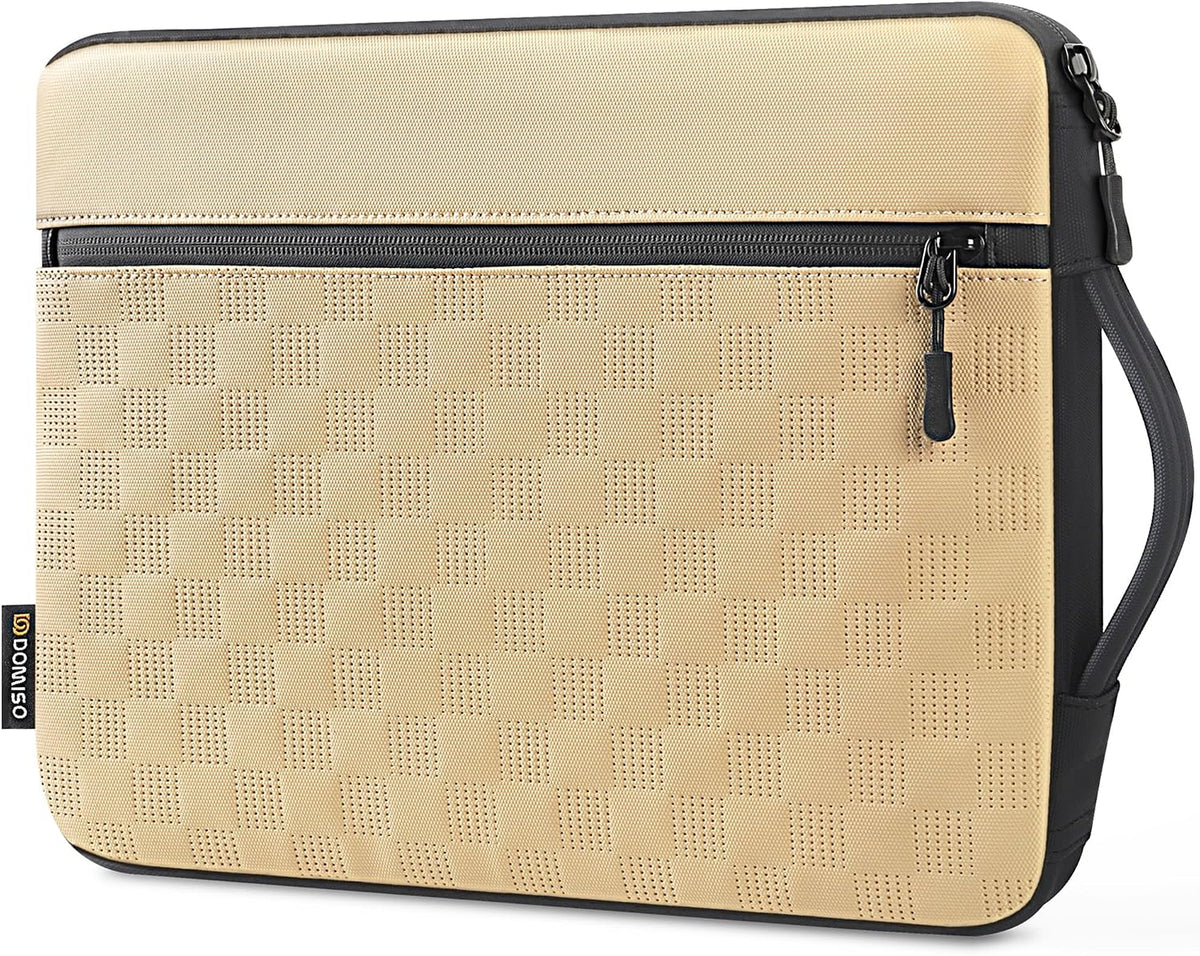 DOMISO 15 Zoll Laptop Hülle Tasche 15.6 Zoll Laptop Tasche Laptop Tragetasche Für 15 Zoll Macbook Air/Pro Wasserdichte Laptop Tasche 15.6 Zoll Kompatibel Mit Macbook Air 15 Zoll M3 2024 2023,Beige