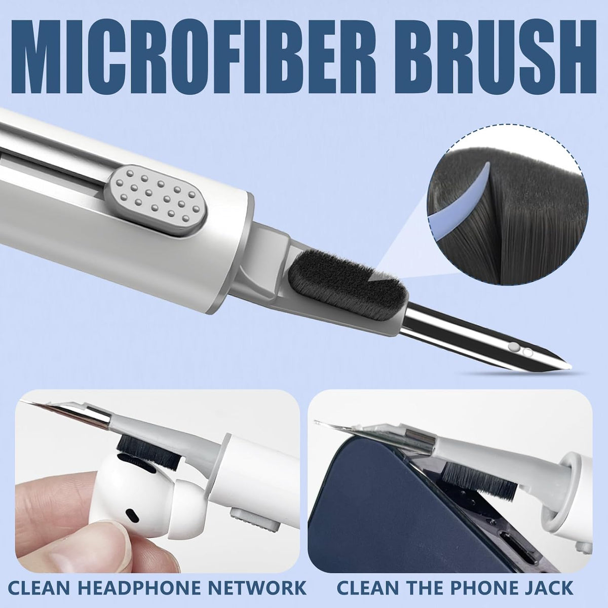 Inesore Multi Cleaning Kit for Airpods & All Earbuds (White)