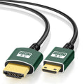 Thsucords Hyper Slim Mini HDMI Auf HDMI Kabel 3M, Ultradünnes Und Flexibles HDMI Mini Kabel Unterstützt 3D/4K@60Hz/18Gbps/1080P Kompatibel Mit Laptop, TV, Monitor, Projector