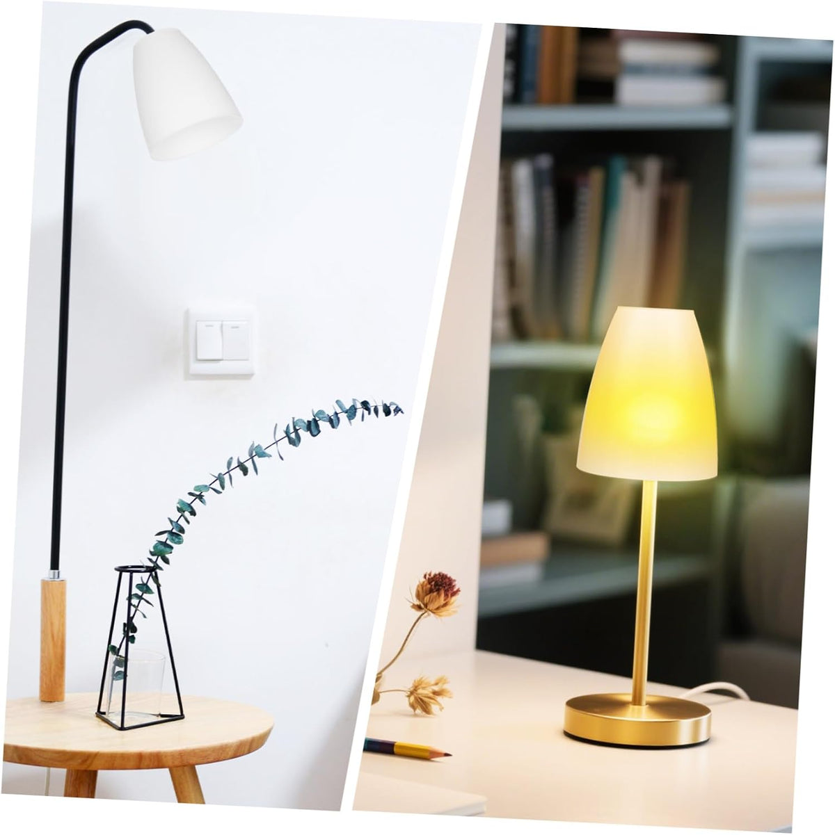 2 Stück Kleiner Lampenschirm Aus Kunststoff in Weiß - Ersatzlampenschirm Für Leuchten - Ideal Für Deckenlampen Wandlampen Und Pendelleuchten Mit 42 Mm Lochdurchmesser