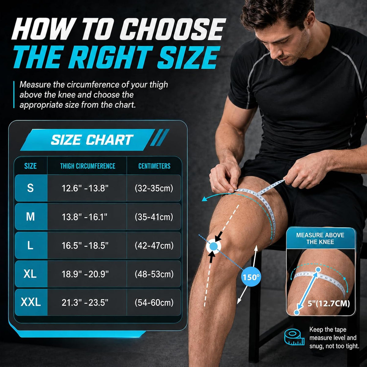 Knee Sleeve 2-Pack – Premium Compression Knee Brace for Men & Women | Non-Slip Sports Knee Support for All Activities
