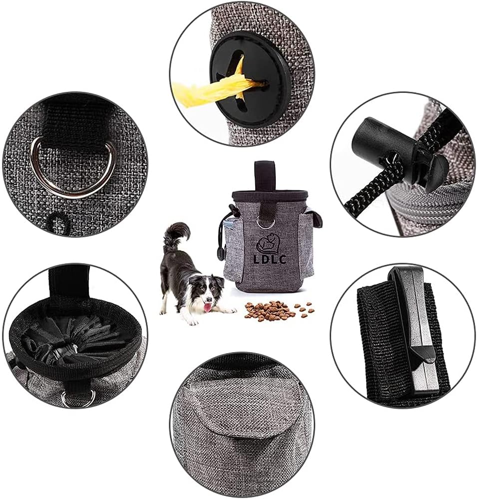 Pet Treat Training Pouch – Portable Dog Snack Bag with Waist Belt & Built-In Waste Bag Dispenser