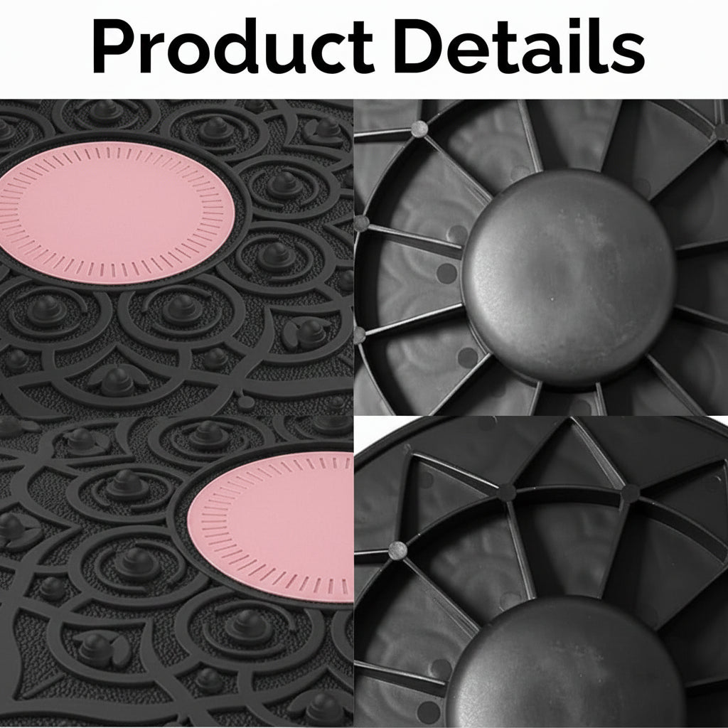 Balance Board, Wackelbrett Ø 30Cm, Balance Board Rund,Tragbare Übungsgeräte Büro Übungsgeräte, Für Zuhause, Büro Und Fitnessstudio(Rosa)