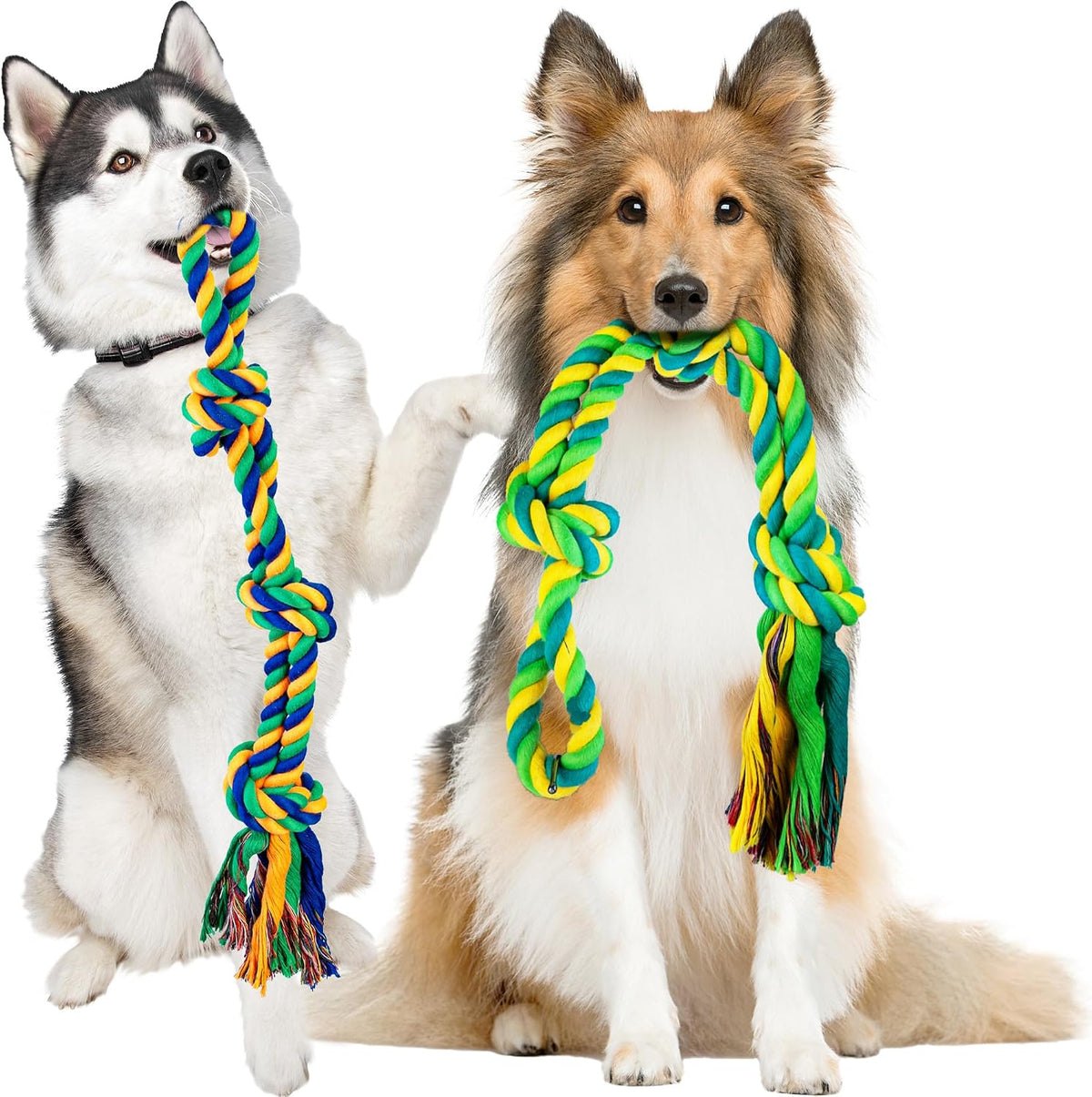 SHARLOVY Puppy Rope Toy, Dog Rope Toy for Small Dogs, Puppy Tething Toys, Cotton Interactive Tug of War Dog Toy for Puppy Langeweile, Dog Chew Toys for Aggressive Chewers Small Breed