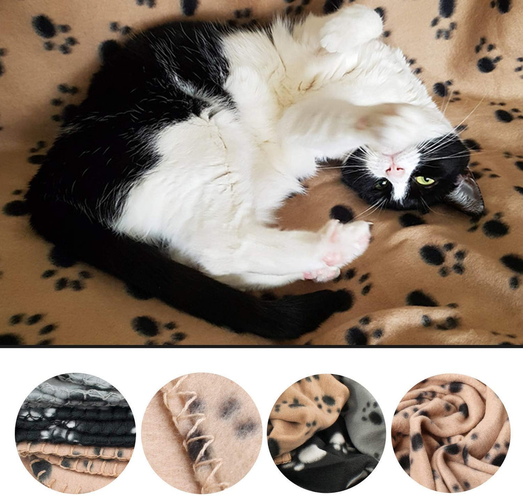 YIQI Haustierdecke Für Hund/Katze, Weich, Schondecke, Winterdecke, Hundedecke Fleece, Katzendecke Tierdecke Liegedecke Pfötchen Matte Farbe Zufällig (60 X 70 Cm)