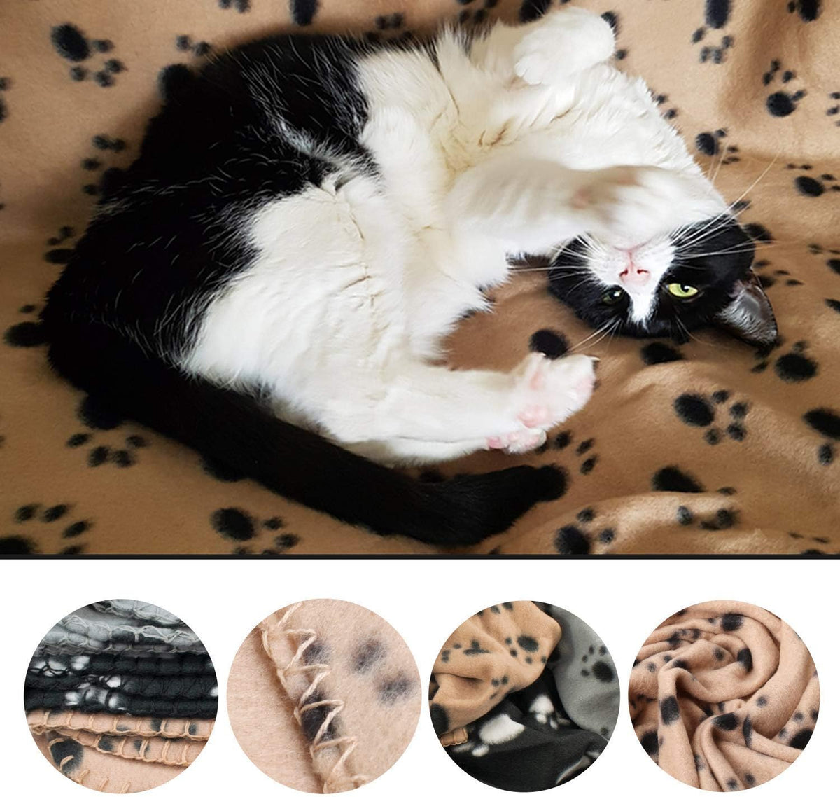YIQI Haustierdecke Für Hund/Katze, Weich, Schondecke, Winterdecke, Hundedecke Fleece, Katzendecke Tierdecke Liegedecke Pfötchen Matte Farbe Zufällig (60 X 70 Cm)