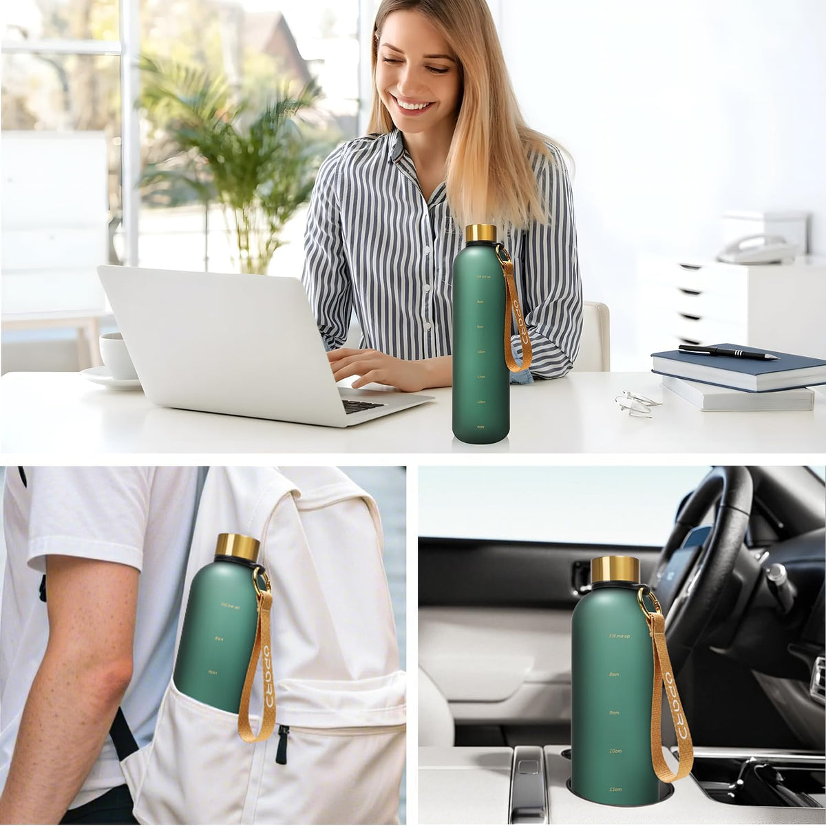 Opard Trinkflasche 1L, Kohlensäure Sprudel Geeignet, Auslaufsicher, Tritan Water Bottle, Bpa-Frei, Wasserflaschen, Drinking Bottle, Sporttrinkflasche, Gym, Fitness, Getränkeflasche