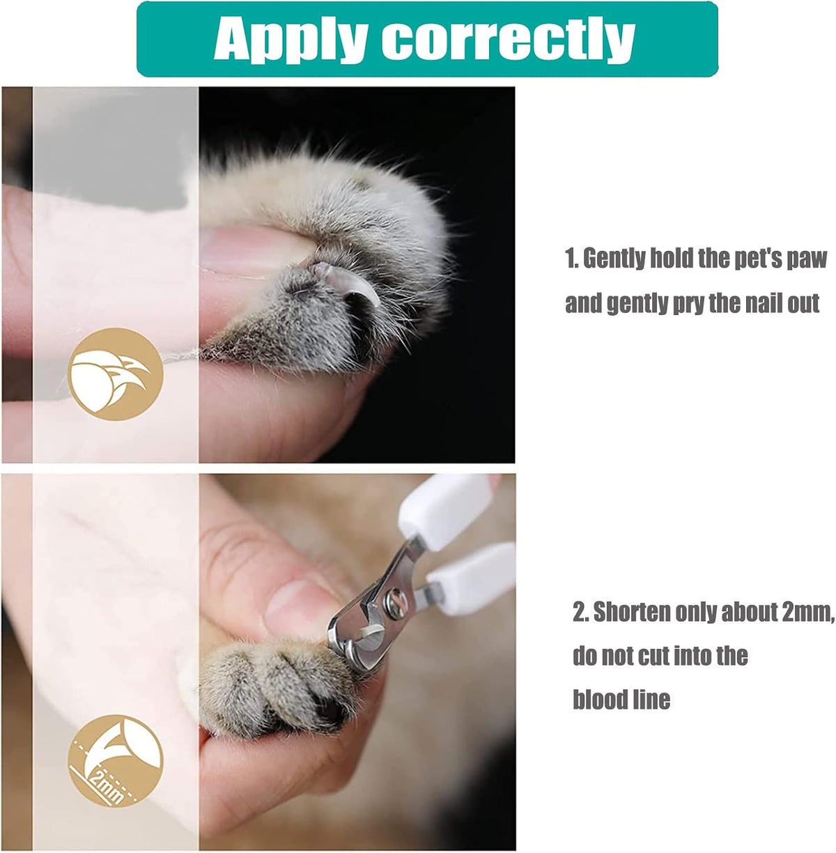 Krallenschere Für Katzen,Cat Nail Clippers,Pet Nail Clippers,Cat Claw Cutters,Welpen,Katzen Krallenschere,Haustiere,Krallenschere Sicherheits Krallenzange Ergonomische Fußnagelschere
