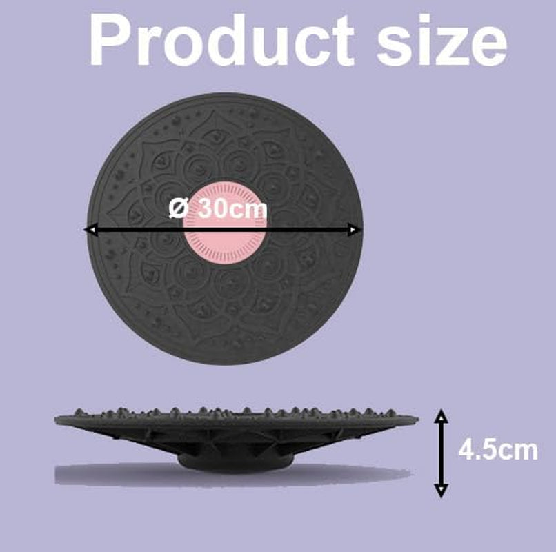 Balance Board, Wackelbrett Ø 30Cm, Balance Board Rund,Tragbare Übungsgeräte Büro Übungsgeräte, Für Zuhause, Büro Und Fitnessstudio(Rosa)
