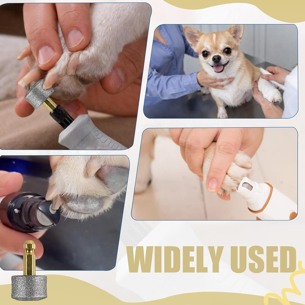 4 Stück Hunde Nagelschleifer Ersatzköpfe Für Krallenschleifer Und Dog Nail Grinder,Integrierter Schleifkopf Für Die Meisten Marken,Hocheffizient, Sicher Und Langlebig