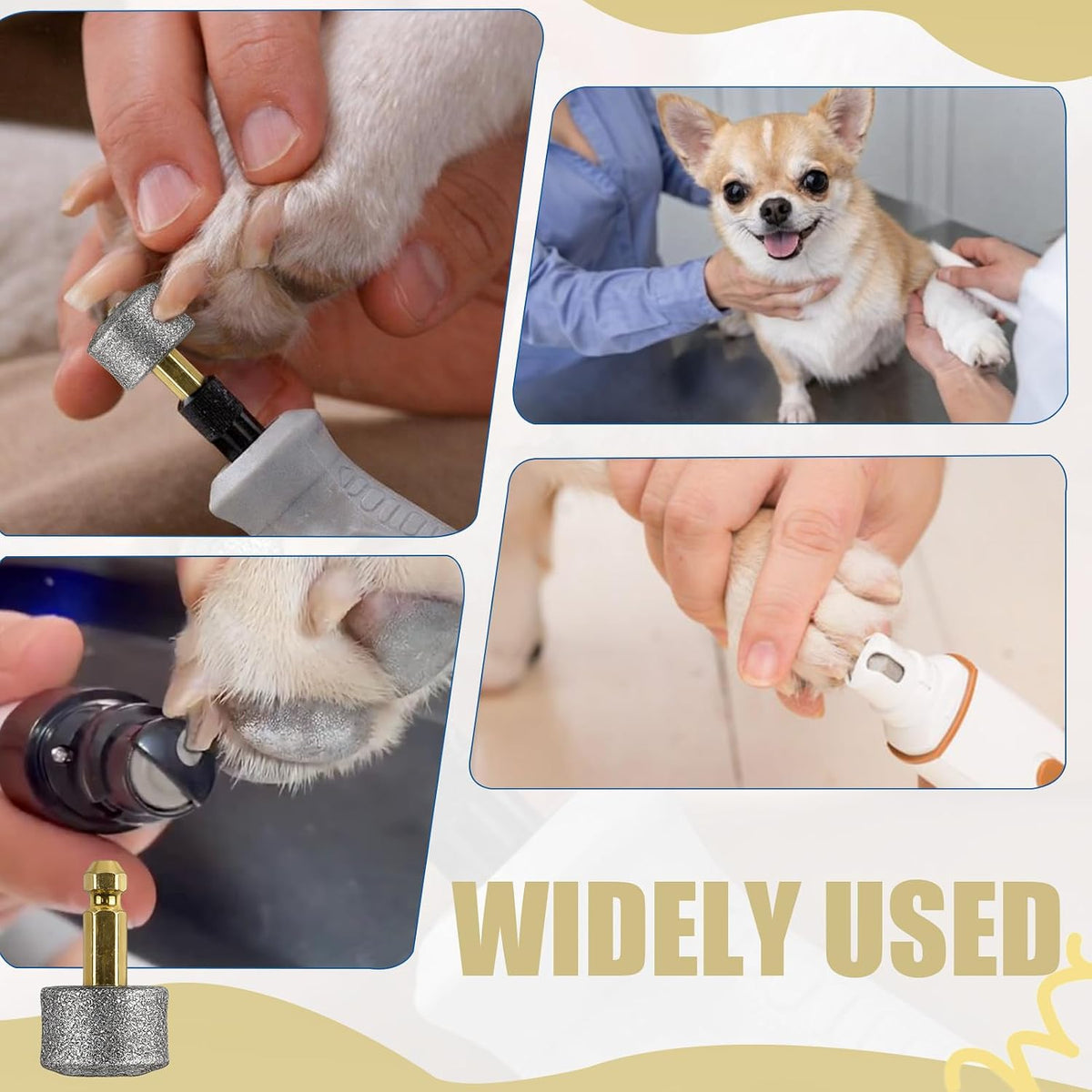 4 Stück Hunde Nagelschleifer Ersatzköpfe Für Krallenschleifer Und Dog Nail Grinder,Integrierter Schleifkopf Für Die Meisten Marken,Hocheffizient, Sicher Und Langlebig